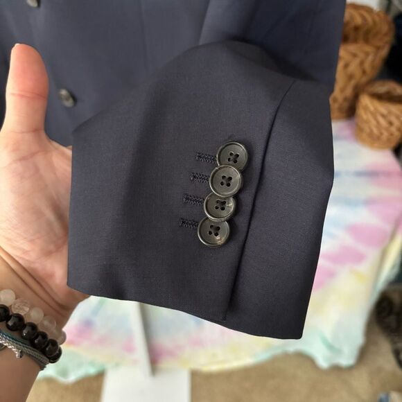 Theory 38 S CHAMBERS blazer wool blend Blue Professional Suit Modern Fit - Picture 5 of 14